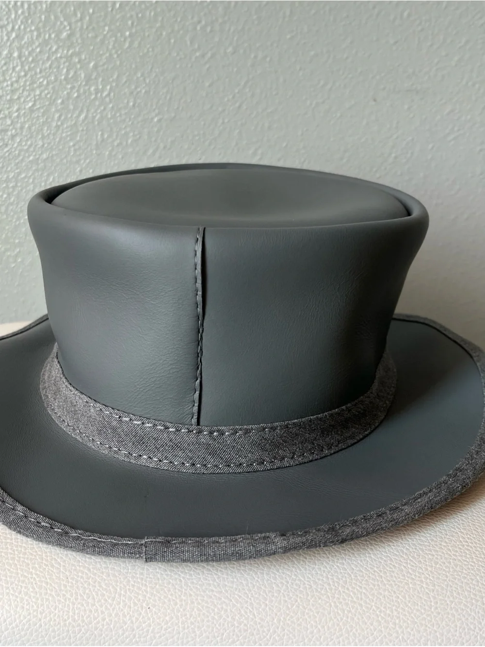 American Hat Makers Head’n Home Leather Limited Top Hat Gray XXL Made in USA